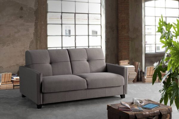 Divano letto modello Marta, disponibile da Tappezzeria Gatti